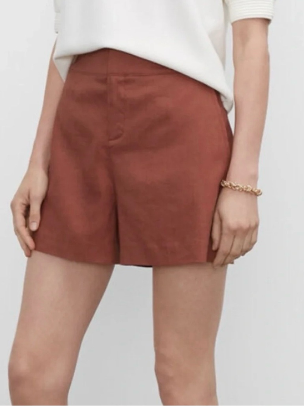 Club Monaco Rust Orange High Rise Shorts, Size 2